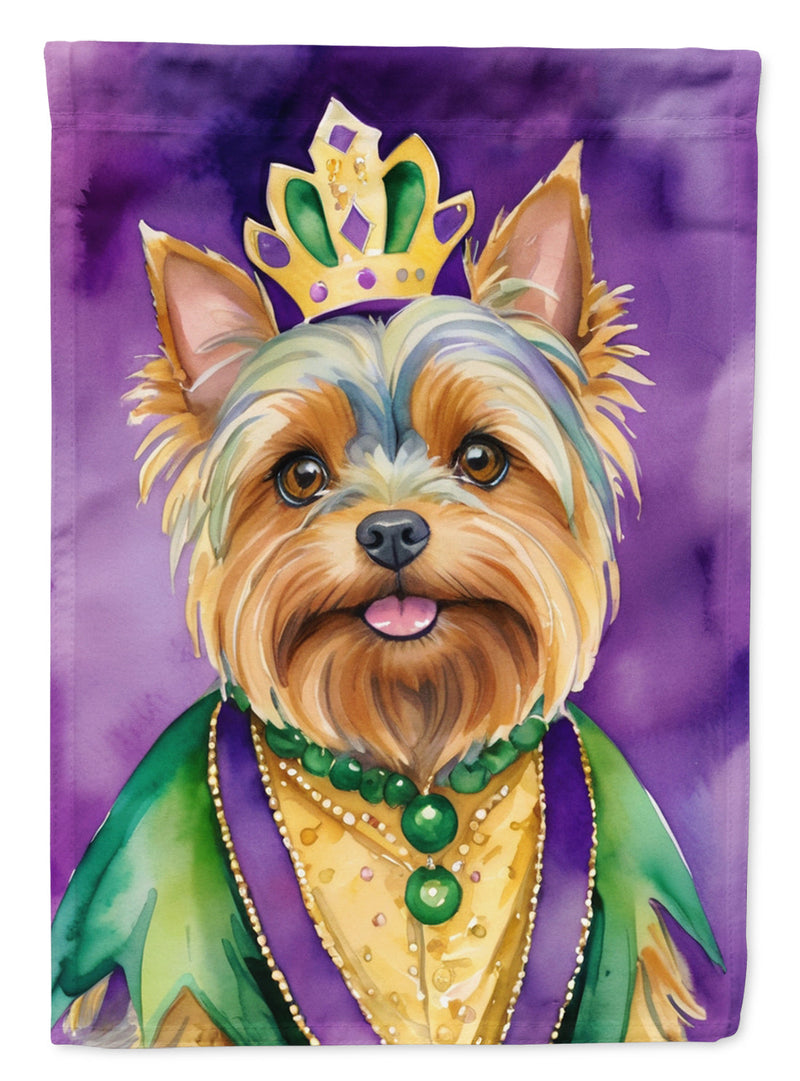 Yorkshire Terrier King of Mardi Gras House Flag