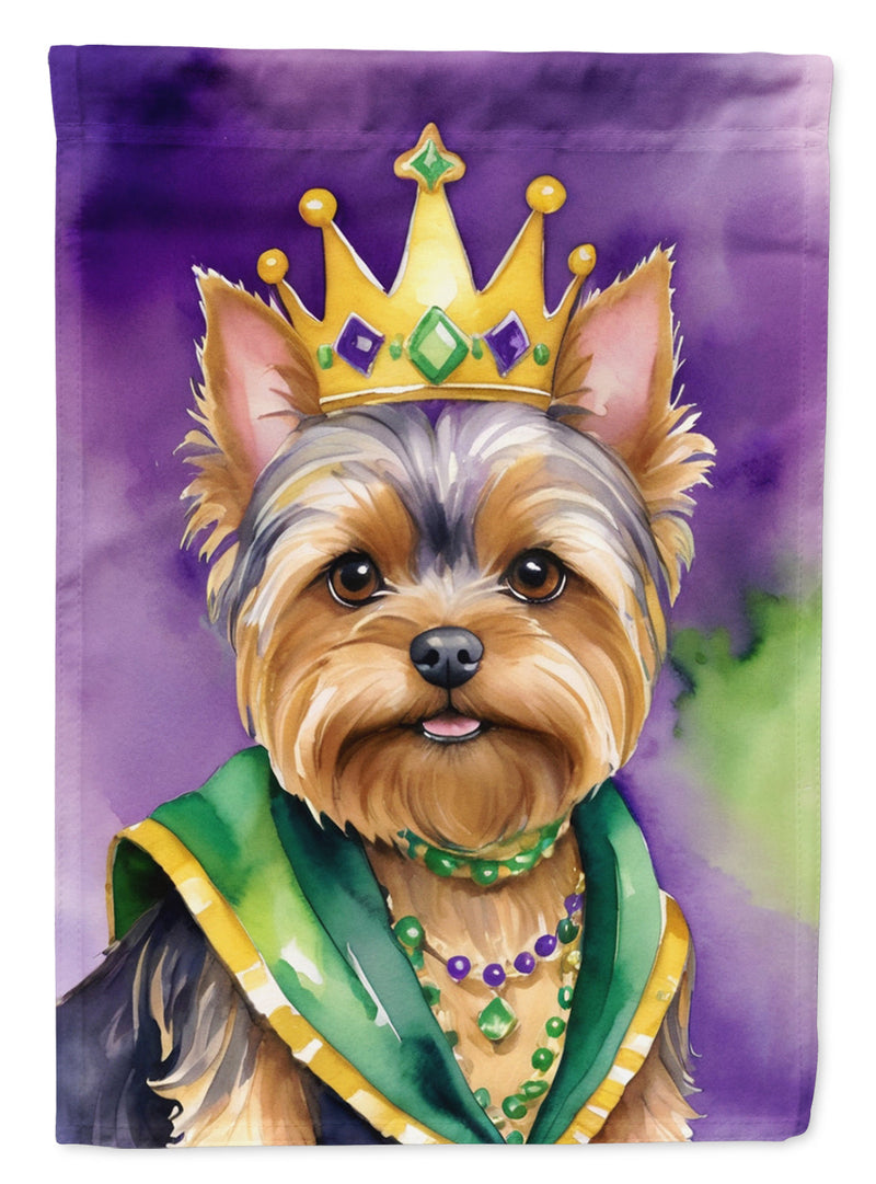 Yorkshire Terrier King of Mardi Gras House Flag