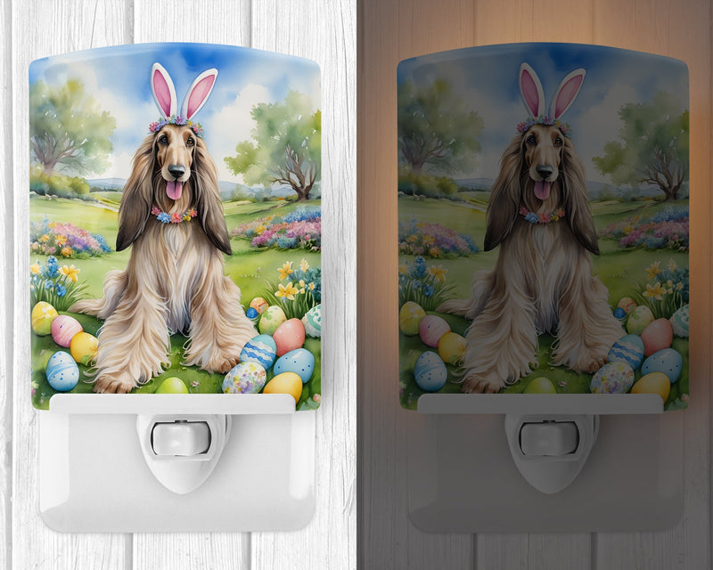 Afghan Hound Easter Egg Hunt Ceramic Night Light