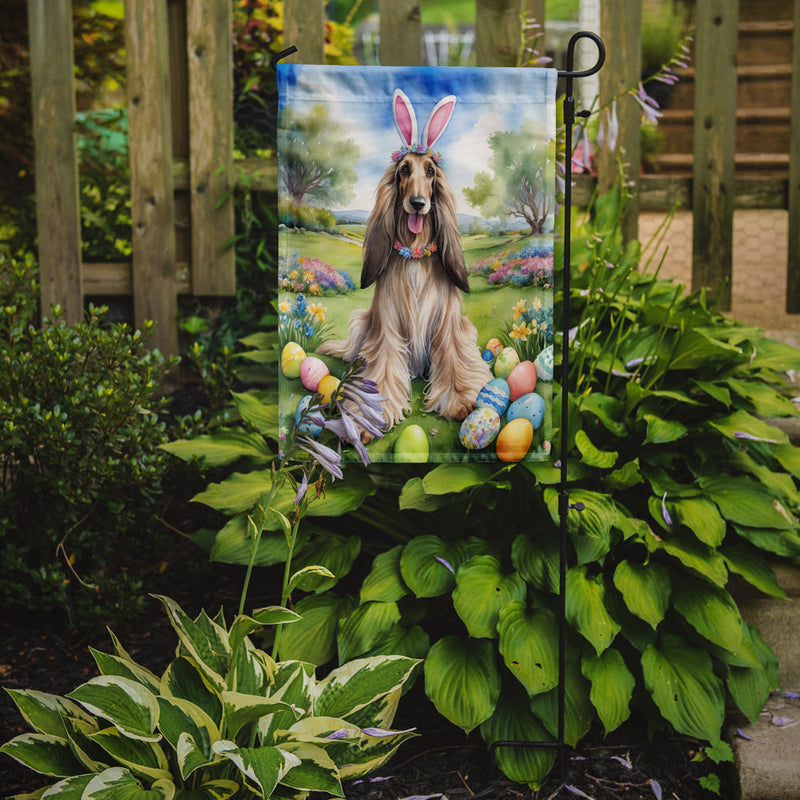 Afghan Hound Easter Egg Hunt Garden Flag