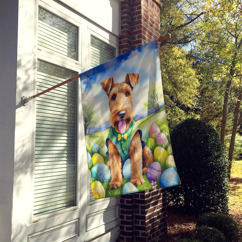 Airedale Terrier Easter Egg Hunt House Flag