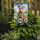 Airedale Terrier Easter Garden Flag - Easter Egg Hunt - Dog-Themed Spring Yard Decor