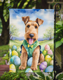 Airedale Terrier Easter Garden Flag - Easter Egg Hunt - Dog-Themed Spring Yard Decor