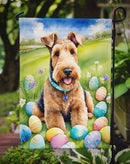 Airedale Terrier Easter Garden Flag - Easter Egg Hunt - Dog-Themed Spring Yard Decor