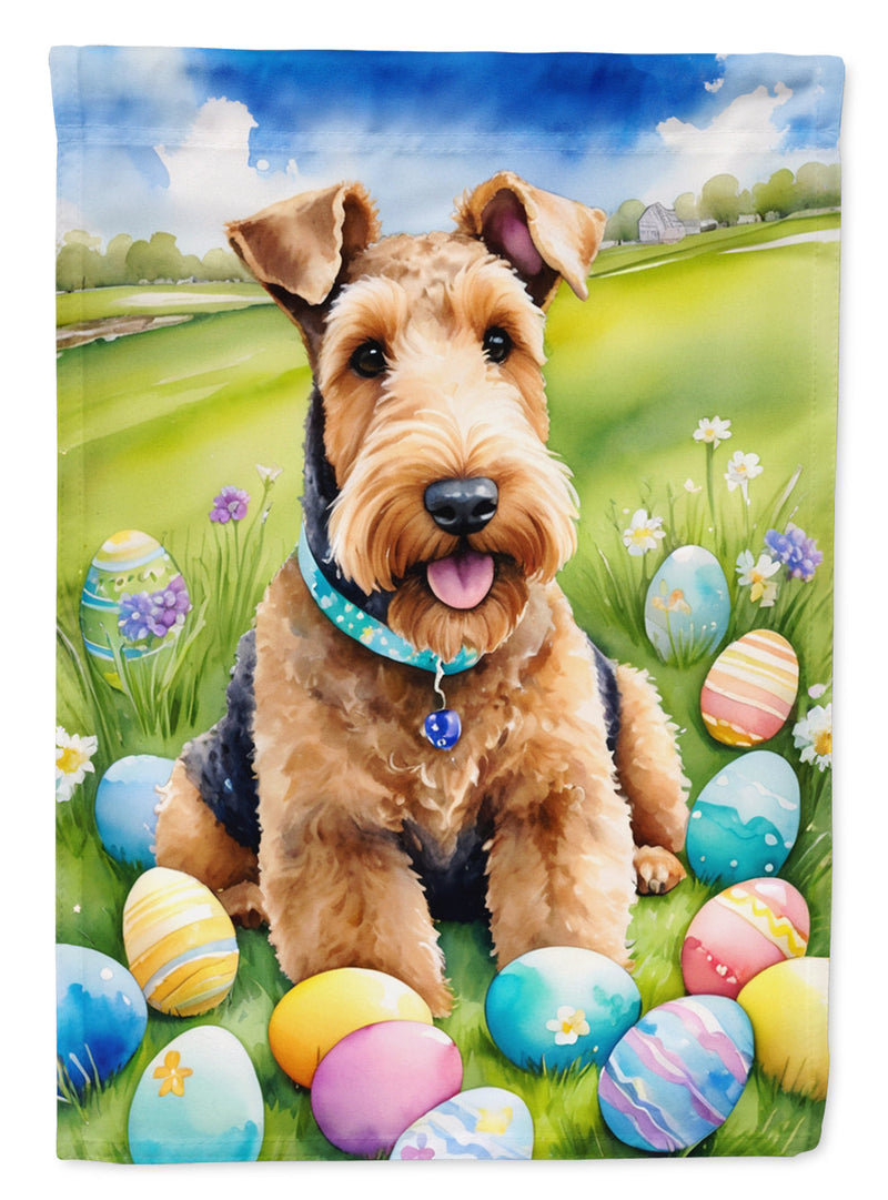 Airedale Terrier Easter Egg Hunt Garden Flag