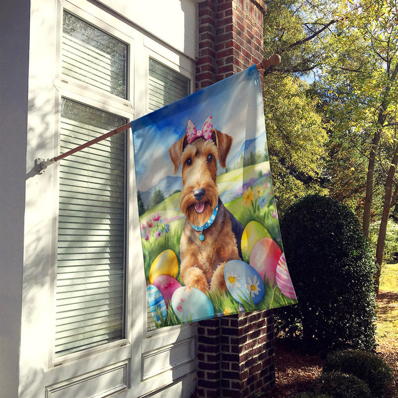 Airedale Terrier Easter Egg Hunt House Flag