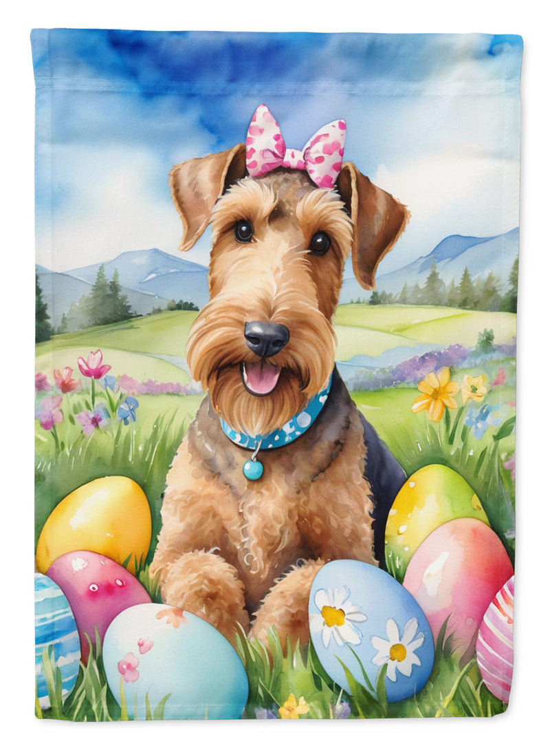 Airedale Terrier Easter Egg Hunt Garden Flag