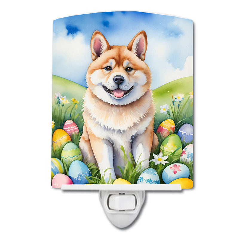 Akita Easter Egg Hunt Ceramic Night Light