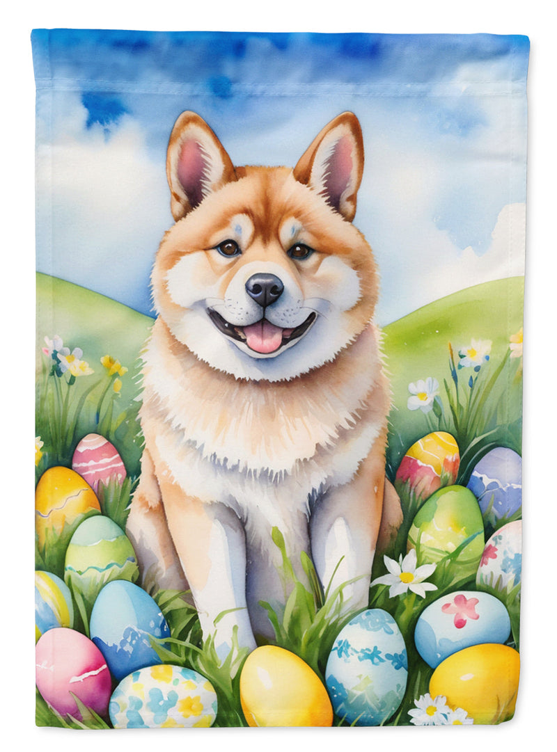 Akita Easter Egg Hunt Garden Flag