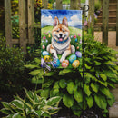 Akita Easter Garden Flag - Easter Egg Hunt - Dog-Themed Spring Yard Decor