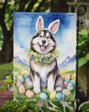 Alaskan Malamute Easter Garden Flag - Easter Egg Hunt - Dog-Themed Spring Yard Decor