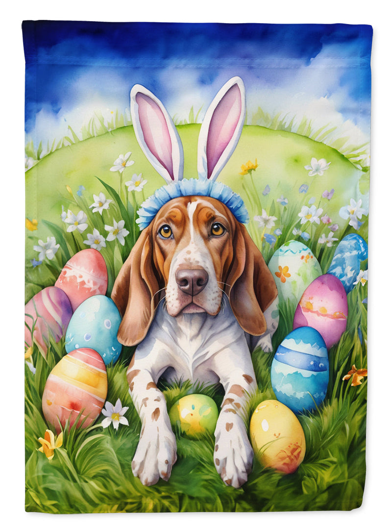American English Coonhound Easter Garden Flag - Easter Egg Hunt - Dog-Themed Spring Yard Decor