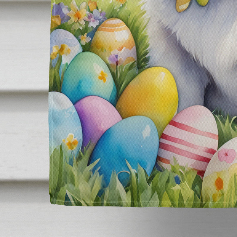 American Eskimo Easter Egg Hunt House Flag