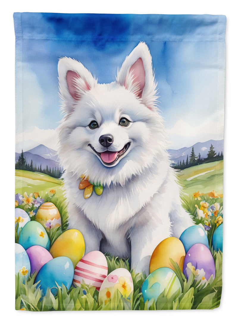 American Eskimo Easter Egg Hunt House Flag