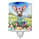 American Hairless Terrier Easter Egg Hunt Ceramic Night Light