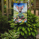 American Hairless Terrier Easter Garden Flag - Easter Egg Hunt - Dog-Themed Spring Yard Decor