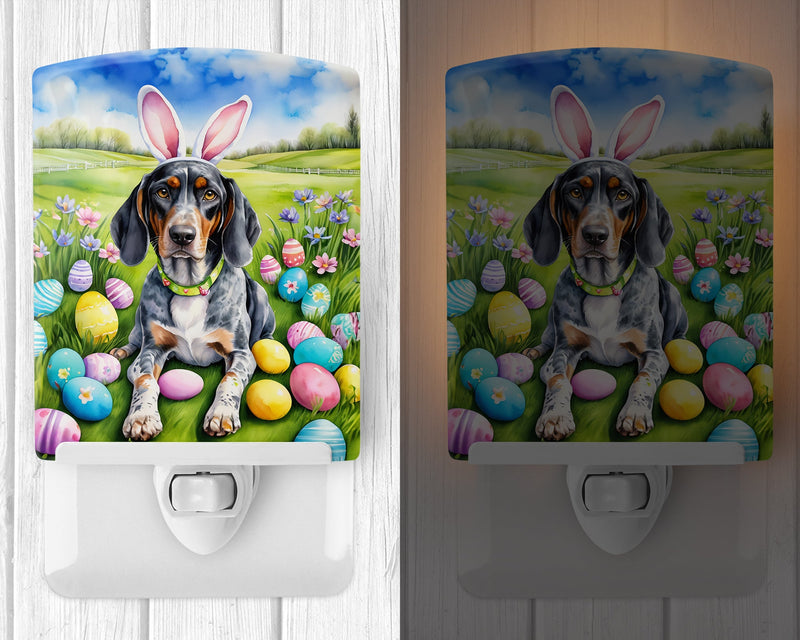 Bluetick Coonhound Easter Egg Hunt Ceramic Night Light