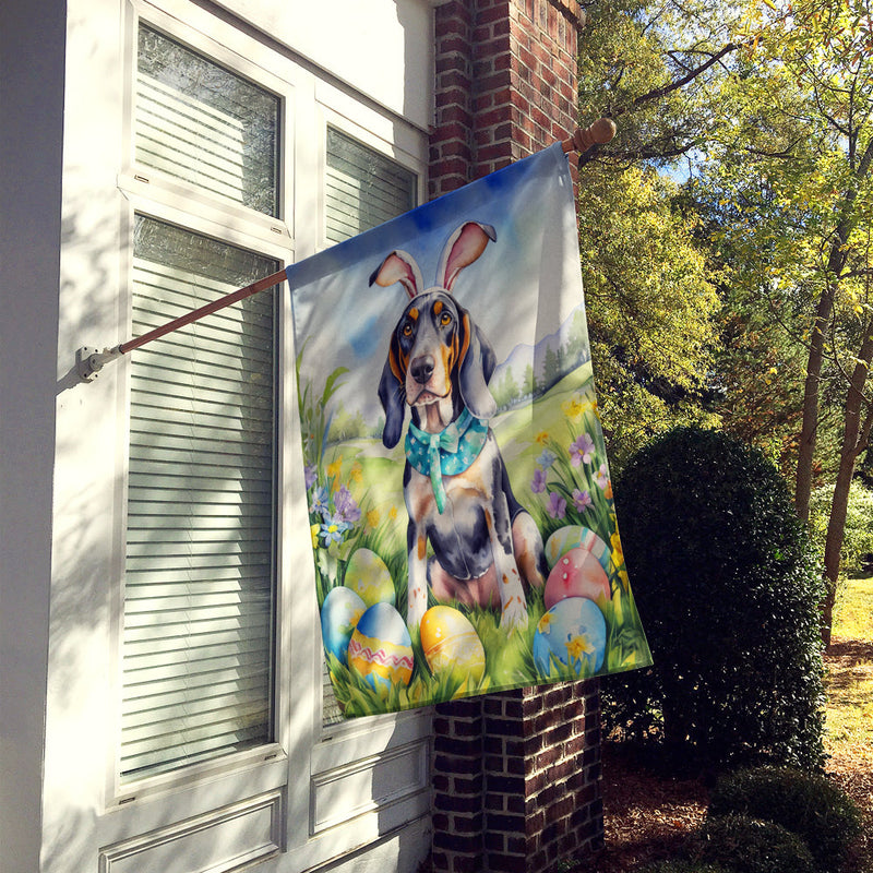 Bluetick Coonhound Easter Egg Hunt House Flag