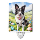 Border Collie Easter Egg Hunt Ceramic Night Light