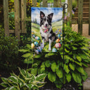 Border Collie Easter Garden Flag - Easter Egg Hunt - Dog-Themed Spring Yard Decor
