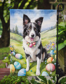 Border Collie Easter Garden Flag - Easter Egg Hunt - Dog-Themed Spring Yard Decor