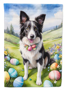 Border Collie Easter Garden Flag - Easter Egg Hunt - Dog-Themed Spring Yard Decor