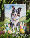 Border Collie Easter Garden Flag - Easter Egg Hunt - Dog-Themed Spring Yard Decor