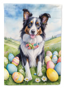 Border Collie Easter Garden Flag - Easter Egg Hunt - Dog-Themed Spring Yard Decor