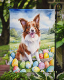 Border Collie Easter Garden Flag - Easter Egg Hunt - Dog-Themed Spring Yard Decor
