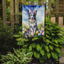 Border Collie Easter Garden Flag - Easter Egg Hunt - Dog-Themed Spring Yard Decor