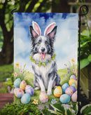 Border Collie Easter Garden Flag - Easter Egg Hunt - Dog-Themed Spring Yard Decor
