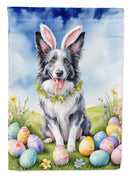Border Collie Easter Garden Flag - Easter Egg Hunt - Dog-Themed Spring Yard Decor
