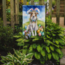 Borzoi Russian Wolfhound Easter Garden Flag - Easter Egg Hunt - Dog-Themed Spring Yard Decor