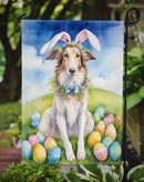 Borzoi Russian Wolfhound Easter Garden Flag - Easter Egg Hunt - Dog-Themed Spring Yard Decor