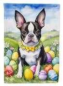 Boston Terrier Easter Garden Flag - Easter Egg Hunt - Dog-Themed Spring Yard Decor