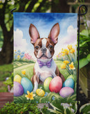 Boston Terrier Easter Garden Flag - Easter Egg Hunt - Dog-Themed Spring Yard Decor