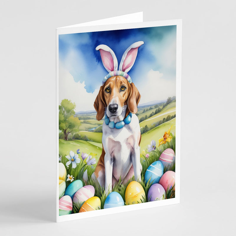 English Foxhound Easter Egg Hunt Greeting Cards Pack of 8