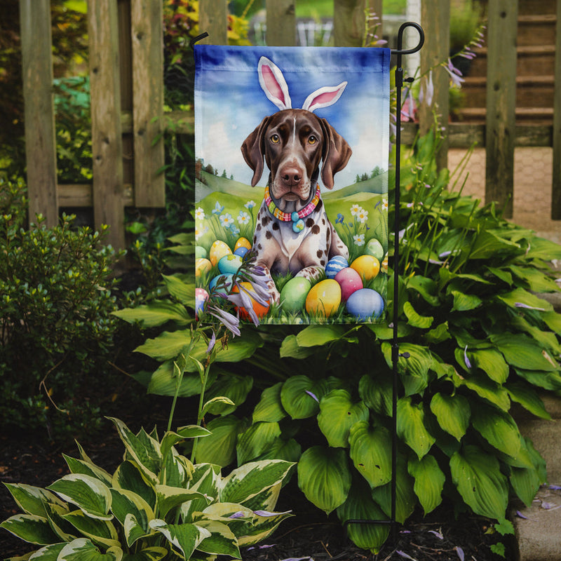 German Shorthaired Pointer Easter Garden Flag - Easter Egg Hunt - Dog-Themed Spring Yard Decor