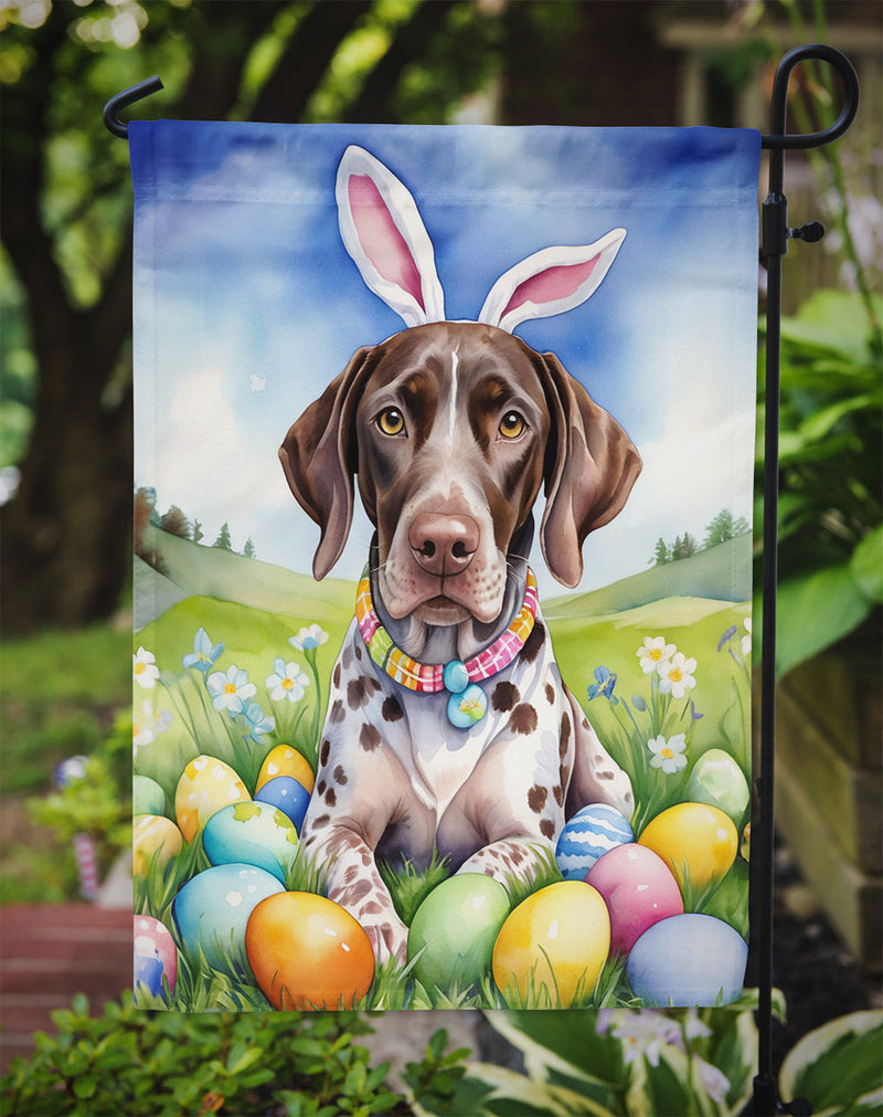 German Shorthaired Pointer Easter Garden Flag - Easter Egg Hunt - Dog-Themed Spring Yard Decor