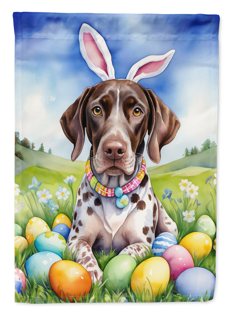 German Shorthaired Pointer Easter Garden Flag - Easter Egg Hunt - Dog-Themed Spring Yard Decor
