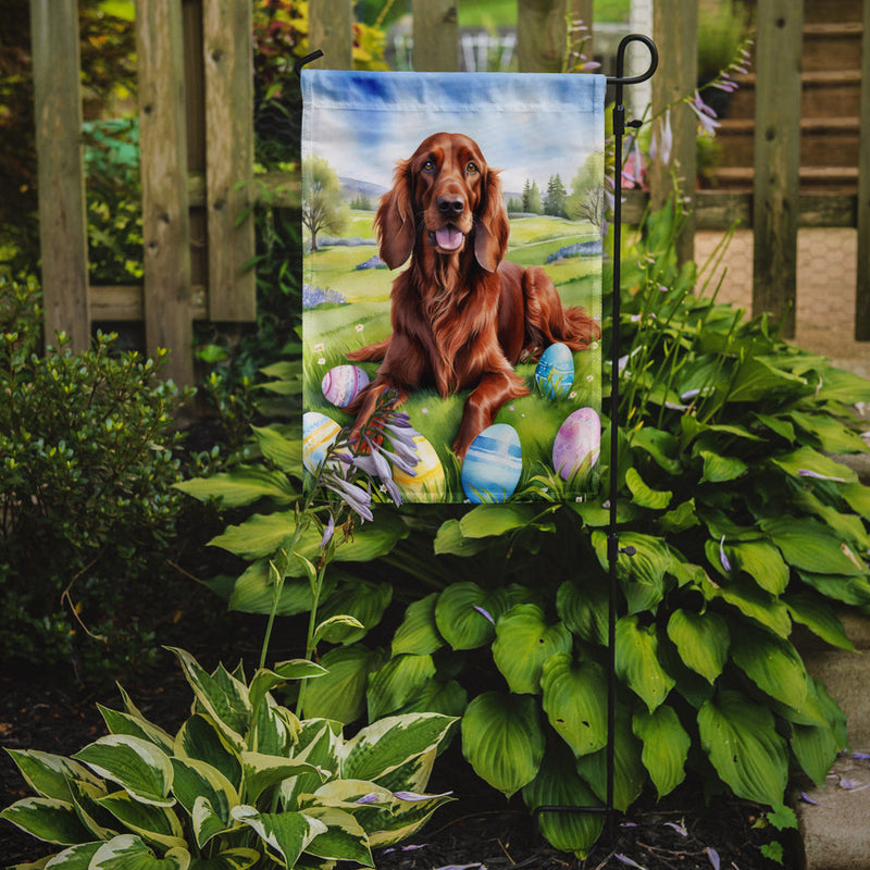 Irish Setter Easter Garden Flag - Easter Egg Hunt - Dog-Themed Spring Yard Decor