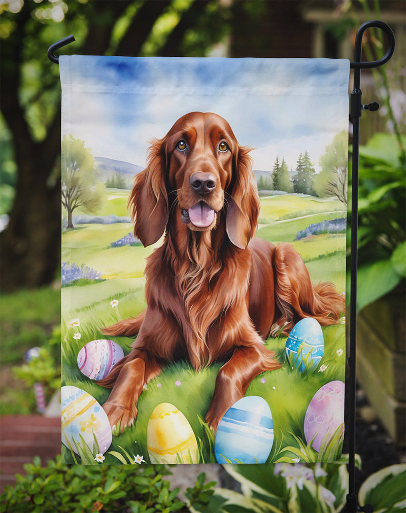 Irish Setter Easter Garden Flag - Easter Egg Hunt - Dog-Themed Spring Yard Decor
