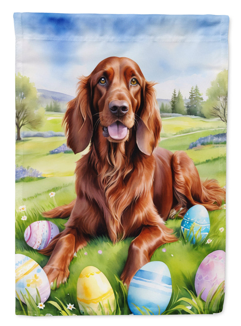 Irish Setter Easter Garden Flag - Easter Egg Hunt - Dog-Themed Spring Yard Decor