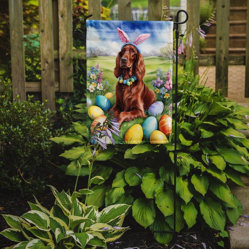 Irish Setter Easter Garden Flag - Easter Egg Hunt - Dog-Themed Spring Yard Decor