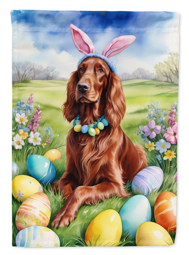 Irish Setter Easter Garden Flag - Easter Egg Hunt - Dog-Themed Spring Yard Decor