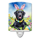 Black Labrador Retriever Easter Egg Hunt Ceramic Night Light