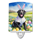 Black Labrador Retriever Easter Egg Hunt Ceramic Night Light