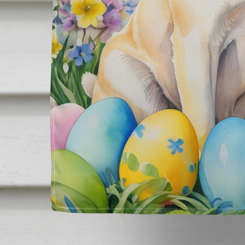 Yellow Labrador Retriever Easter Egg Hunt House Flag