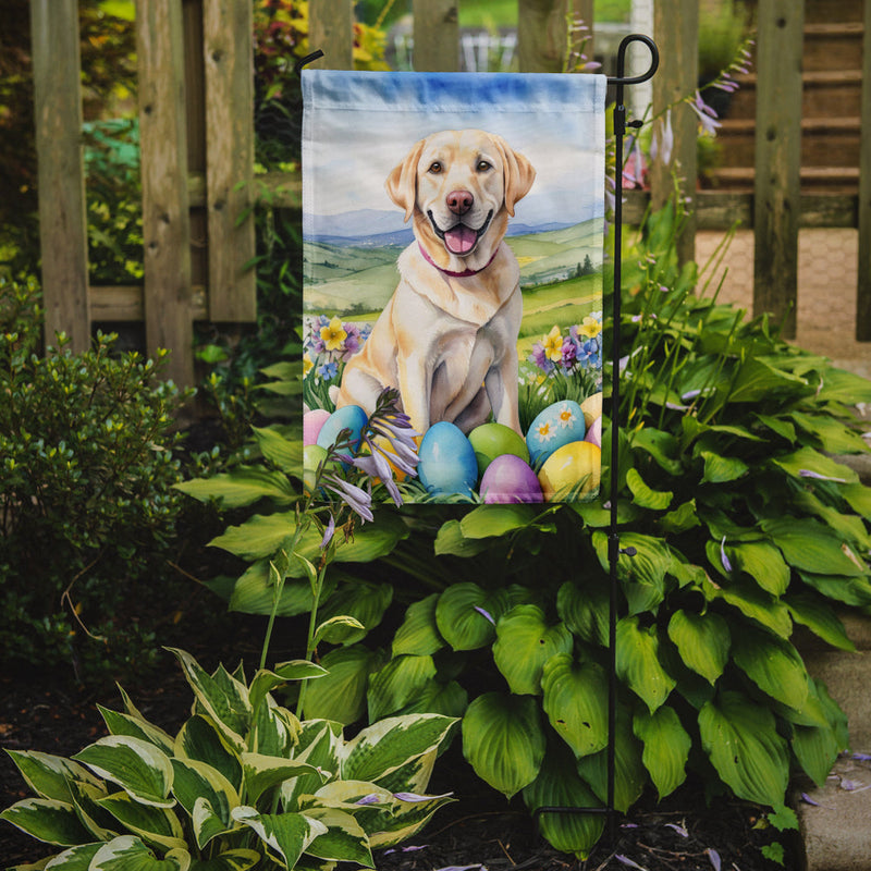 Yellow Labrador Retriever Easter Egg Hunt Garden Flag