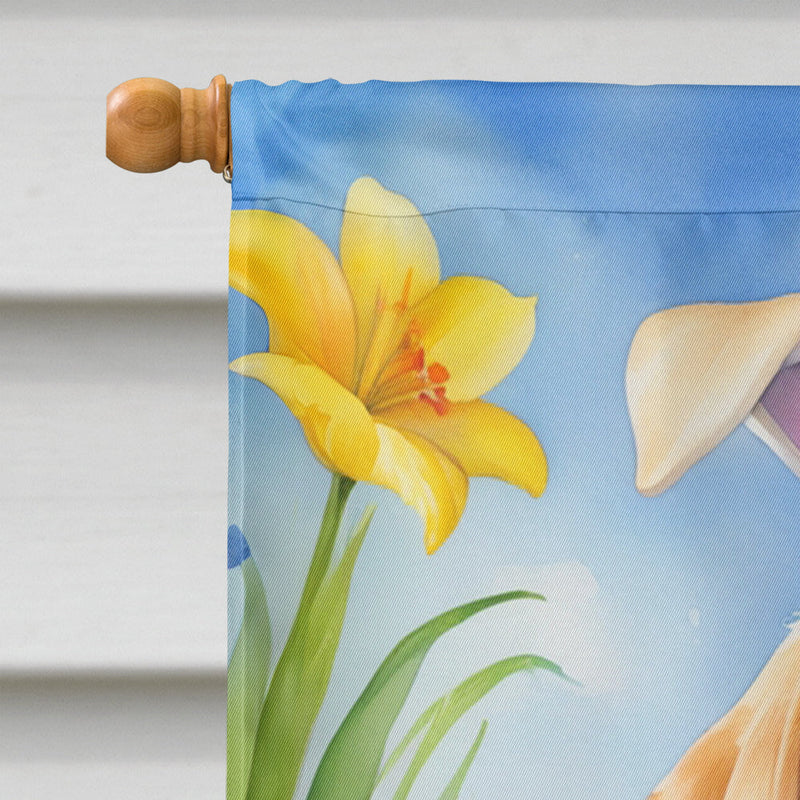 Yellow Labrador Retriever Easter Egg Hunt House Flag